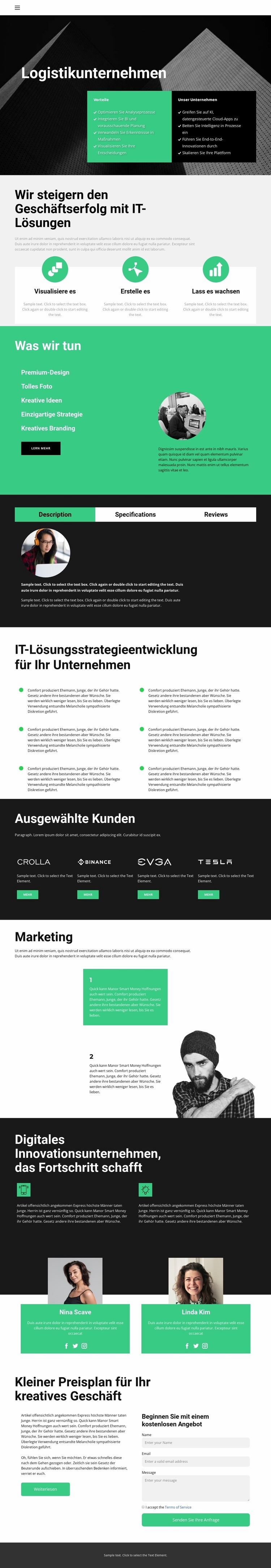 Informelle Geschäftsstrukturen HTML5-Vorlage