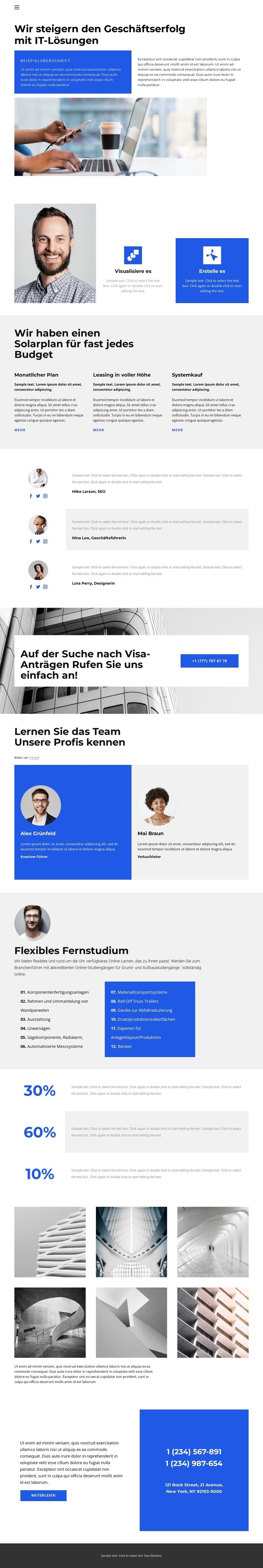 Begrenztes Wachstumspotenzial Website Builder-Vorlagen