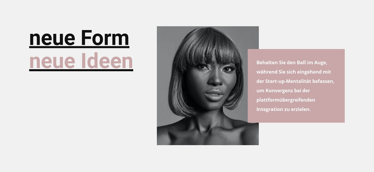 Inspiration, um etwas Neues zu schaffen Website-Vorlage