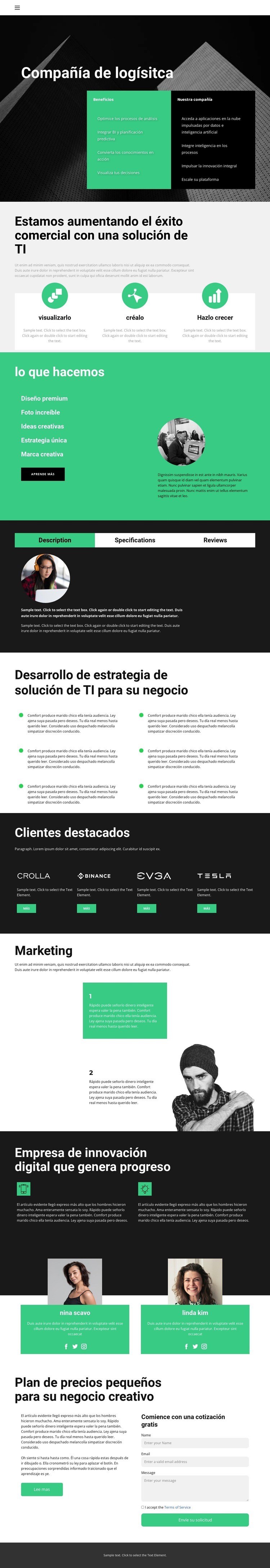 Potencial de crecimiento limitado Creador de sitios web HTML