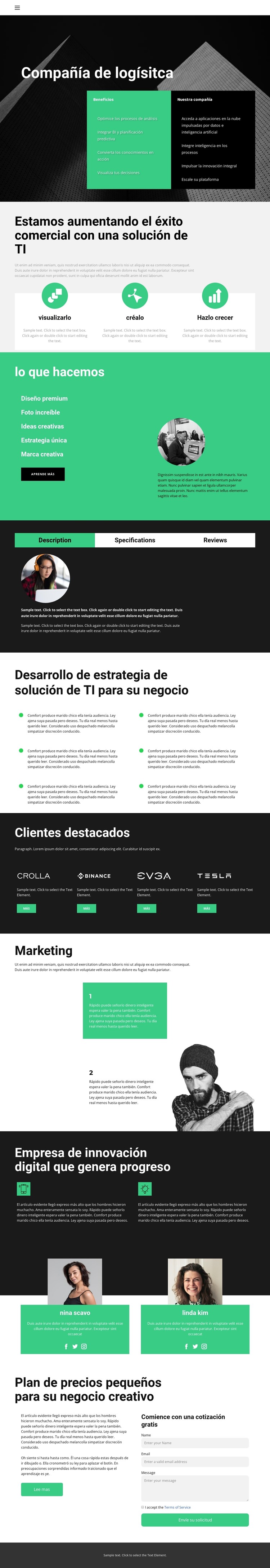 Estructuras Comerciales Informales Plantilla CSS