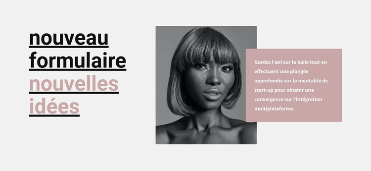 Inspiration pour créer quelque chose de nouveau Modèle HTML