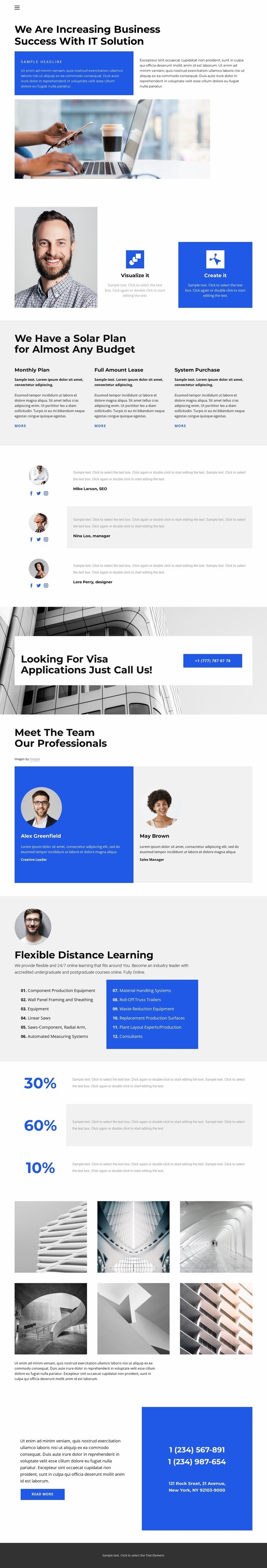 Limited Growth Potential Homepage Design