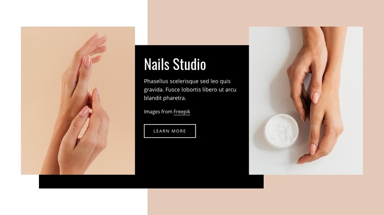 Manicure, pedicure and more Homepage Design