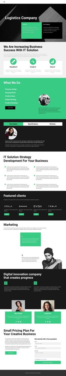 Personal website - Html Code Example by Nicepage