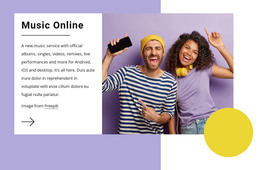 Music online - CSS Template by Nicepage