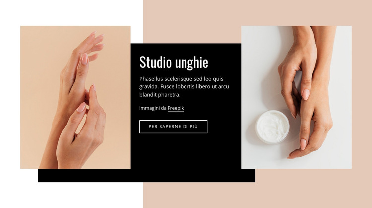 Manicure, pedicure e altro ancora Modello di sito Web