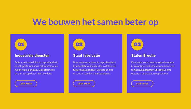 We bouwen het beter samen Website sjabloon