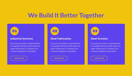 We Build It Better Together One Page Template