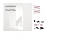 Crie Um Novo Design - Modelo De Site Simples