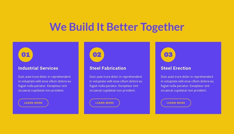 We build it better together Website Builder Templates