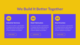 We Build It Better Together Homepage Design