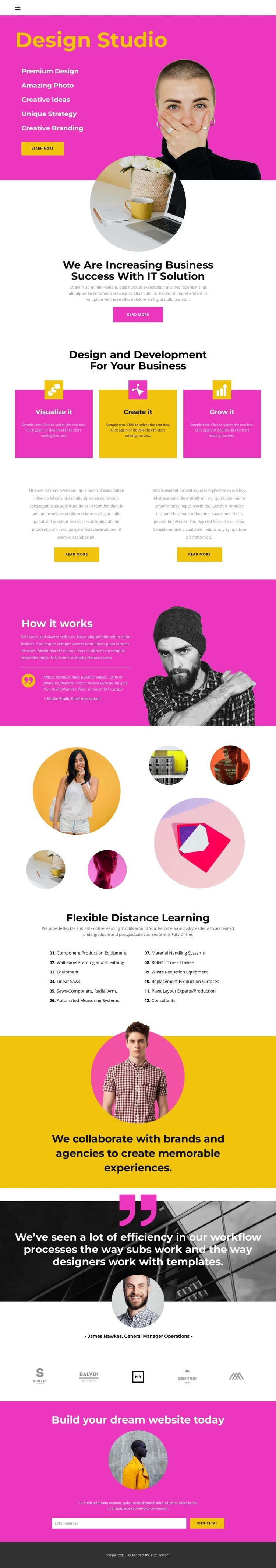 Looking for Business Ideas Wix Template Alternative