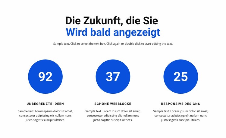 Arbeit in Infografiken HTML Website Builder