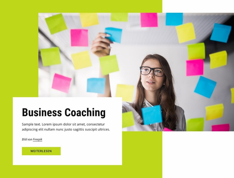 Coaching für Unternehmen Website-Modell