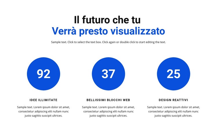 Lavora con le infografiche Modelli di Website Builder