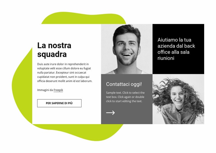 Aiutiamo il tuo business Mockup del sito web