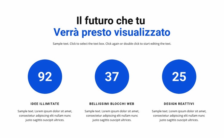 Lavora con le infografiche Un modello di pagina