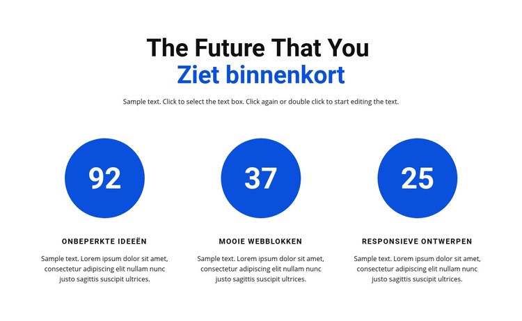 Werk in infographics Website ontwerp