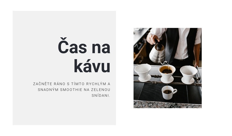 Vaření perfektní kávy Šablona webové stránky