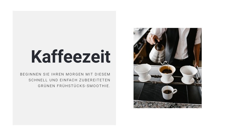 Den perfekten Kaffee kochen HTML Website Builder