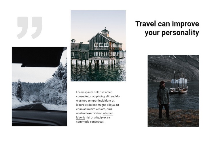 By the roads of the north Homepage Design