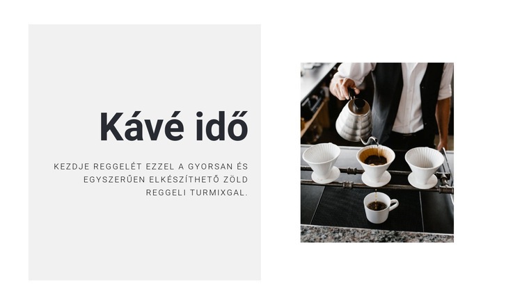 A tökéletes kávé elkészítése HTML Sablon