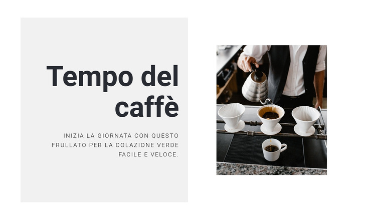 Preparare il caffè perfetto Modello di sito Web