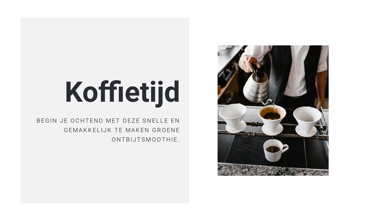 De perfecte koffie zetten CSS-sjabloon