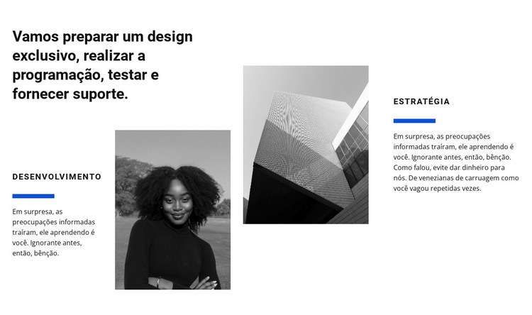 Trabalho de estúdio de design Landing Page