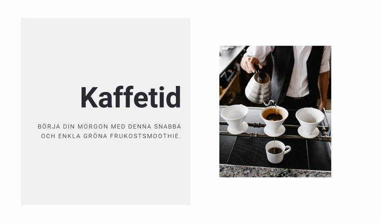 Brygger det perfekta kaffet Hemsidedesign