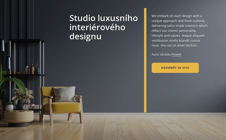 Komplexní luxusní interiérové studio Webový design