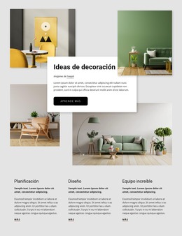 Nuevas Ideas De Diseño De Interiores.: Plantilla De Página HTML