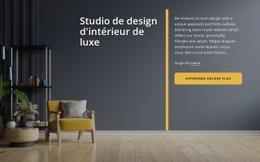 Studio De Design D'Intérieur De Luxe Complet - Créateur De Sites Web Fonctionnels