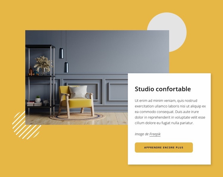 Petit studio cosy Modèles de constructeur de sites Web