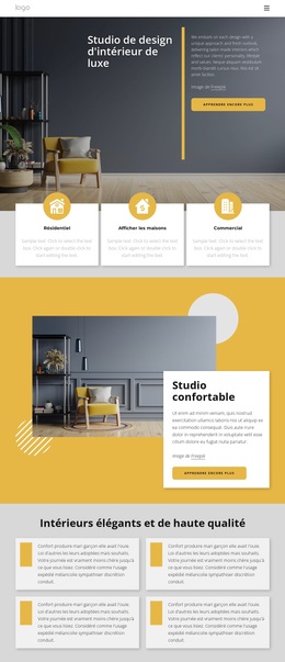 Atelier De Design D'Intérieur De Luxe - Thème WordPress Polyvalent Créatif