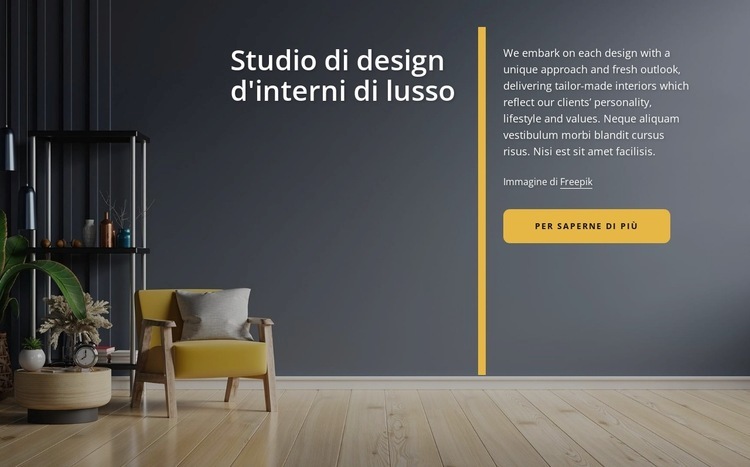 Studio completo di interior design di lusso Modelli di Website Builder