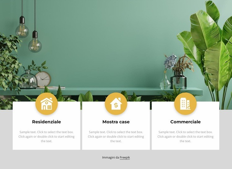 Studio multidisciplinare di interior design Mockup del sito web