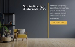 Studio Completo Di Interior Design Di Lusso - Modello Di Una Pagina