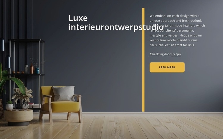 Uitgebreide luxe interieurstudio Bestemmingspagina