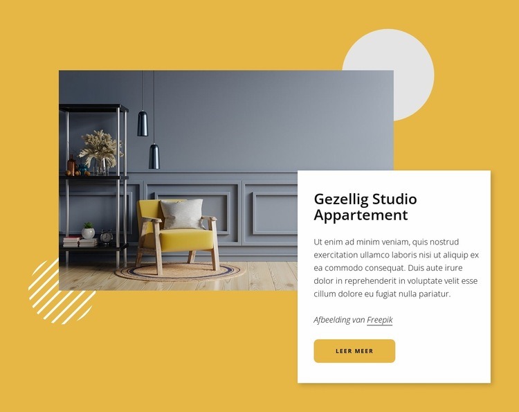 Klein gezellig studio-appartement Html Website Builder