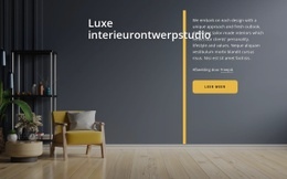 Uitgebreide Luxe Interieurstudio Html5 Responsieve Sjabloon
