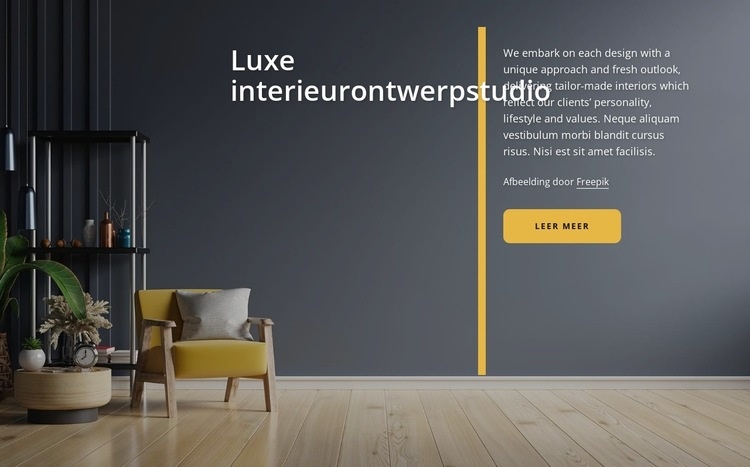 Uitgebreide luxe interieurstudio Website Builder-sjablonen