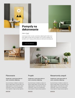 Projekt Strony HTML Dla Nowe Pomysły Na Aranżację Wnętrz