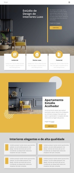 Estúdio De Design De Interiores De Luxo - HTML Creator
