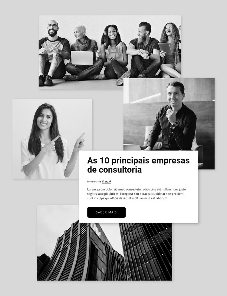 Principais empresas de consultoria Construtor de sites HTML