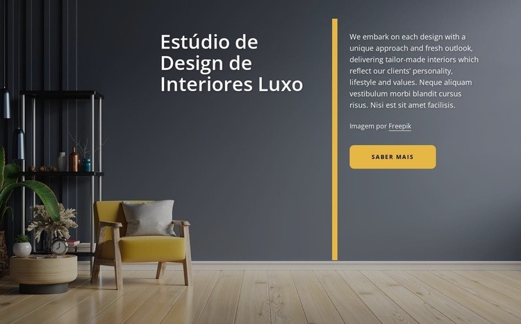 Estúdio de design de interiores de luxo abrangente Modelos de construtor de sites