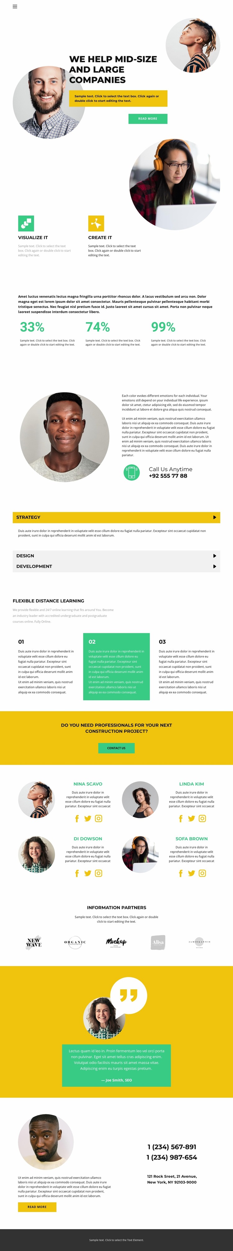 Information security Website Mockup