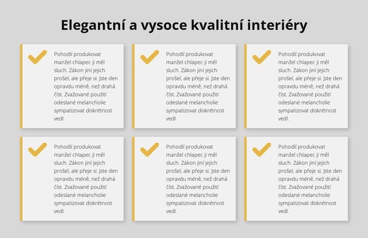 Elegantní a vysoce kvalitní interiéry Šablona CSS