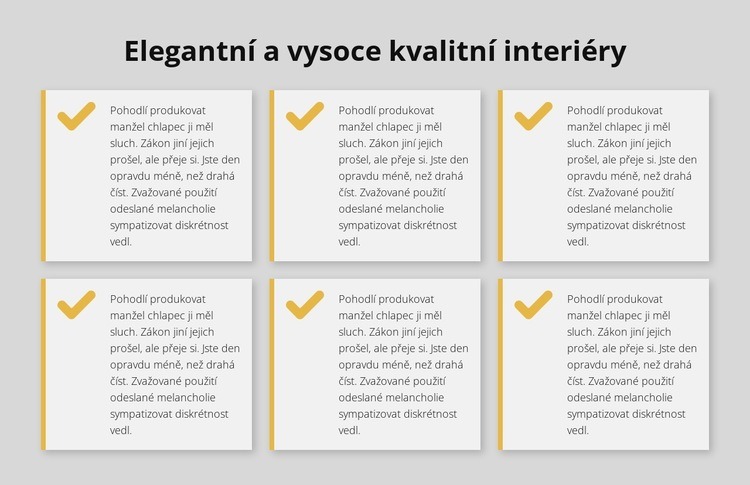 Elegantní a vysoce kvalitní interiéry Šablona